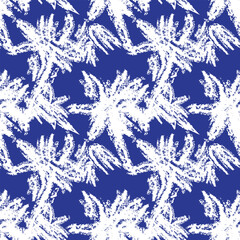 Blue Abstract Floral Seamless Pattern Design