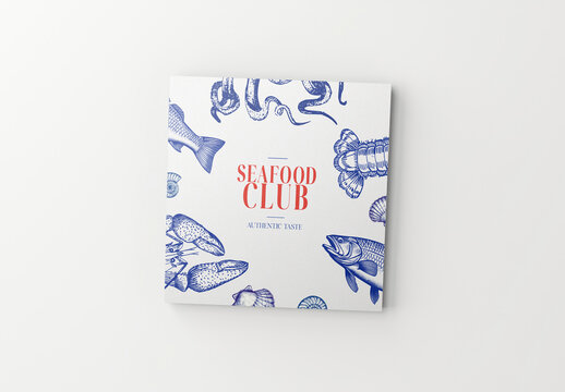 Stationery Flatlay Square Paper Mockup With Generative AI