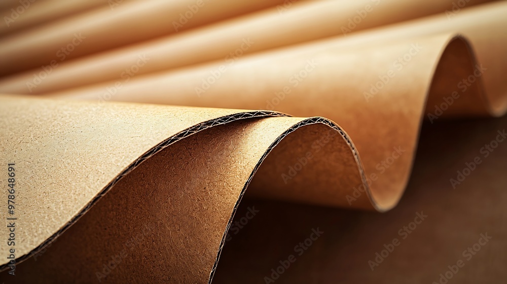 Poster kraft paper texture cardboard background : generative ai