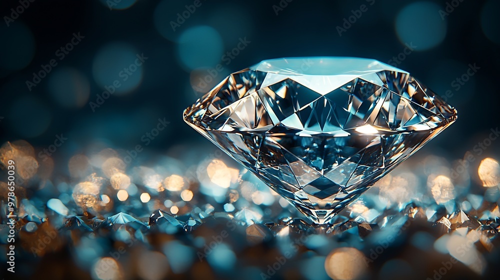 Poster diamond background texture : generative ai