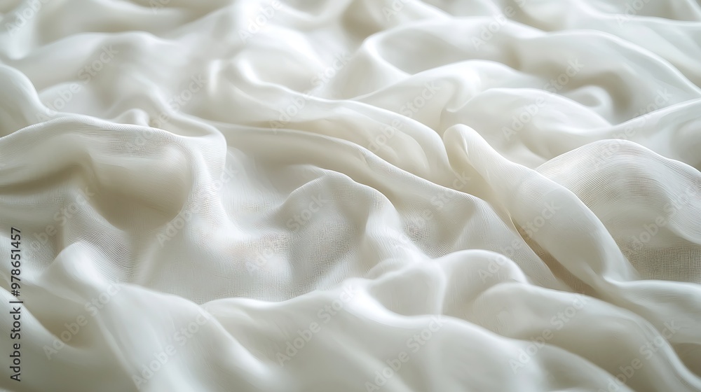 Poster white fabric texture pattern background : generative ai