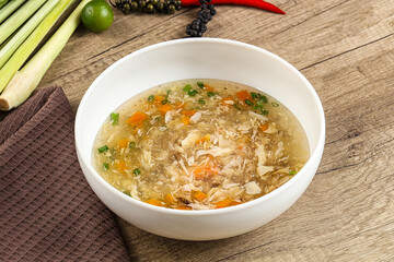 Asian gourmet crab soup with spices