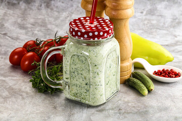 Fresh dietary detox cucumber smoothie