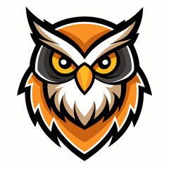 Owl Mascot Logo on White Background - Vector Illustration, SVG Design, Cricut Files, Clipart, T-Shirt Graphics