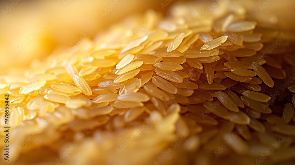 Poster uncooked rice texture : generative ai