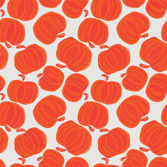 Pumpkin Seamless Pattern Design