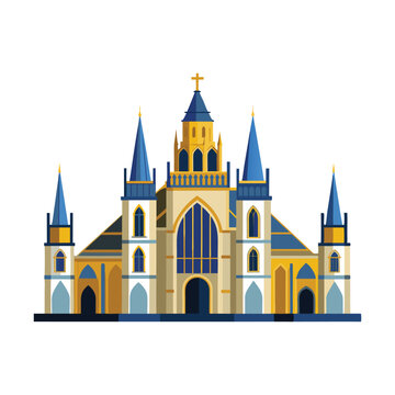 recommend clip art: Church building hand drawn. Continuous one line drawing silhouette.