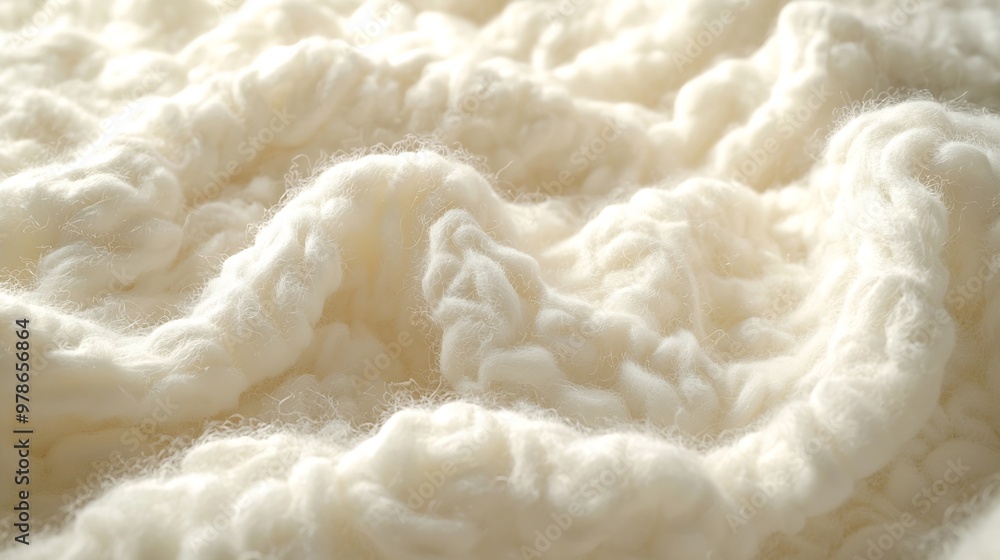 Poster white soft cotton wool texture : generative ai