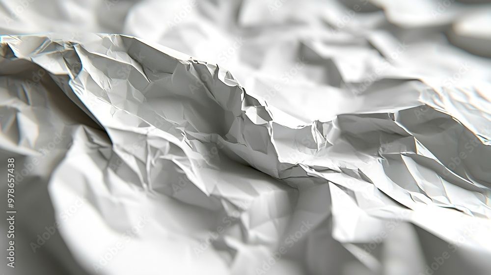Poster crumpled paper closeup : generative ai