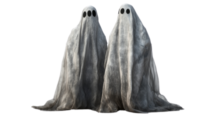 A brown paper bag with a black and white cloth, gloves, and a jacket isolated on a white background