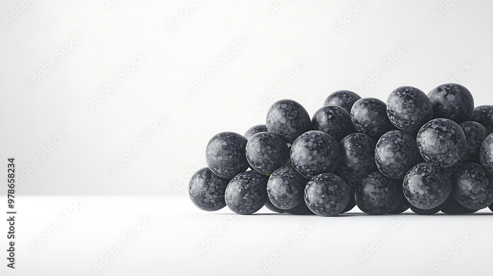 Aufkleber bunch of grapes isolated on white background : generative ai