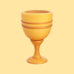 Hanukkah Cup Icon Cartoon Illustration