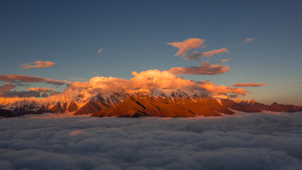 Gongga Snow Mountain and Sea of Clouds, Sichuan Province, China