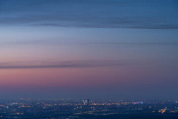 Night view and sunset glow of Xi'an, China