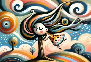 Obraz premium Vientos de Colores y Abrazos de Árboles