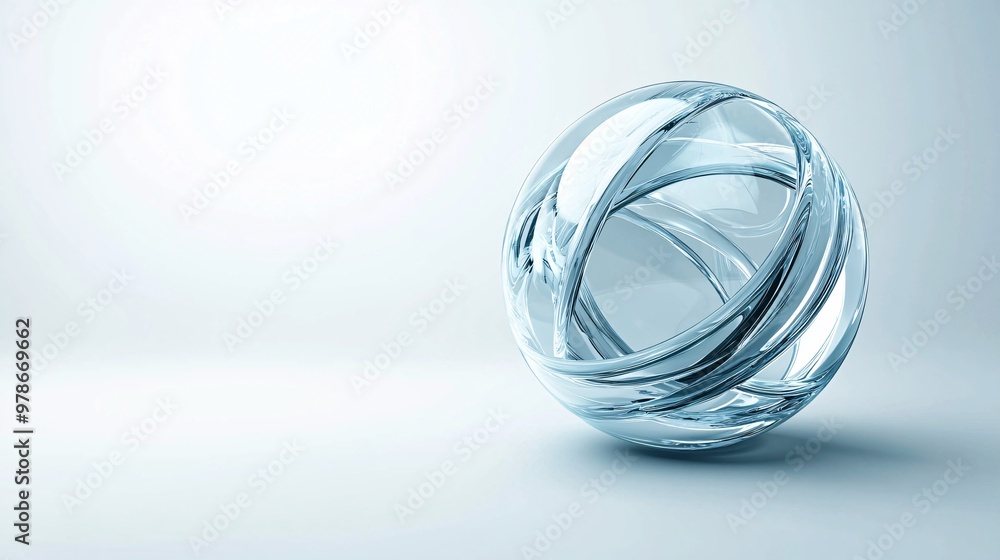 Poster a 3d search engine globe with swirling search queries around it, representing the dynamic nature of 
