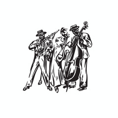 Jazz music festival abstract vector, abstract Jazz music festival logo