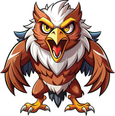 Obraz premium Eagle mascot character sticker vector design