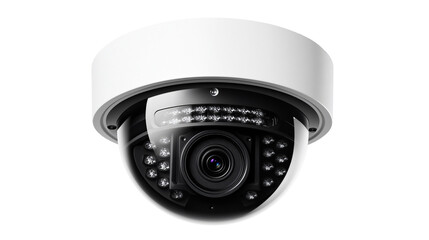 High-definition dome security camera with infrared night vision and weatherproof design
