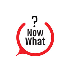 now what text on white background