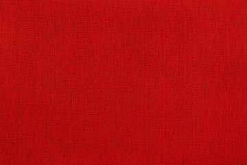 Dark red cotton fabric cloth texture background, seamless pattern of natural textile.