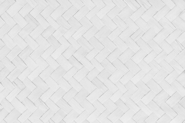 Pattern of white old reed weaving mat with vintage style for background and design art work.