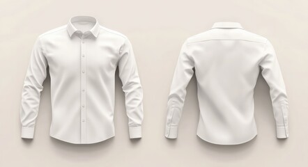 A pristine men's formal long t-shirt mockup in white, displayed against a white background. The clean design highlights the shirt's modern elegance and versatile style for premium fashion showcases.