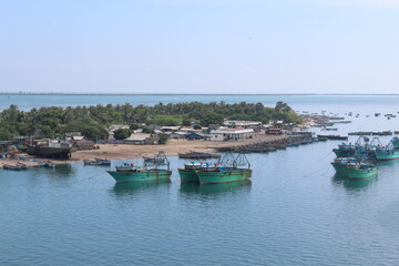 Rameswaram, Pamban Bridge, Beach, Island, Landscape, Beautiful, Ocean, Sea, Nature, View, Water, Background, Boat. Ship, Bridge