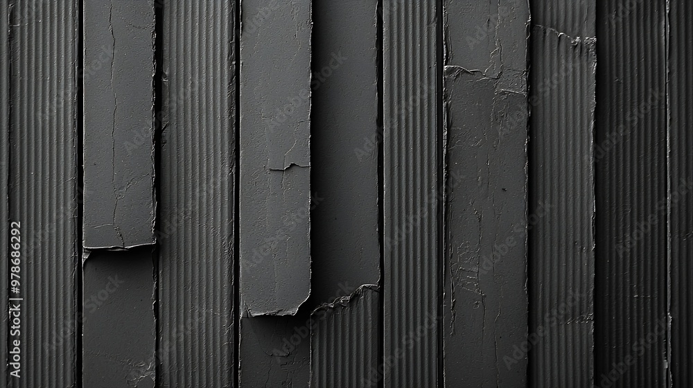 Poster black corrugated cardboard texture background : generative ai