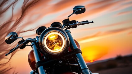 a futuristic motorcycle is parked on the side of the road