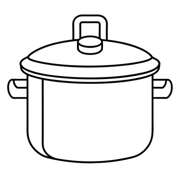 recommend clip art: a pressure cooker outline coloring book page line art drawing