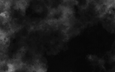 Abstract black and white realistic smoke clouds with shadow overlay effect background. Mystery dark background with spooky white light and fog. Vector illustration of smoky mist toxic vapor on floor.
