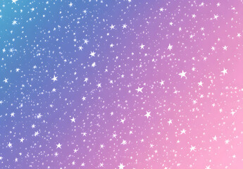 Obraz premium Radiant Starburst and Glittering Pastel Sky with Twinkling Stars and Light Rays