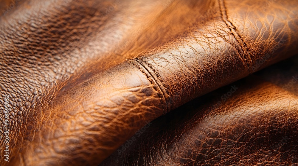 Poster natural leather texture pattern background : generative ai