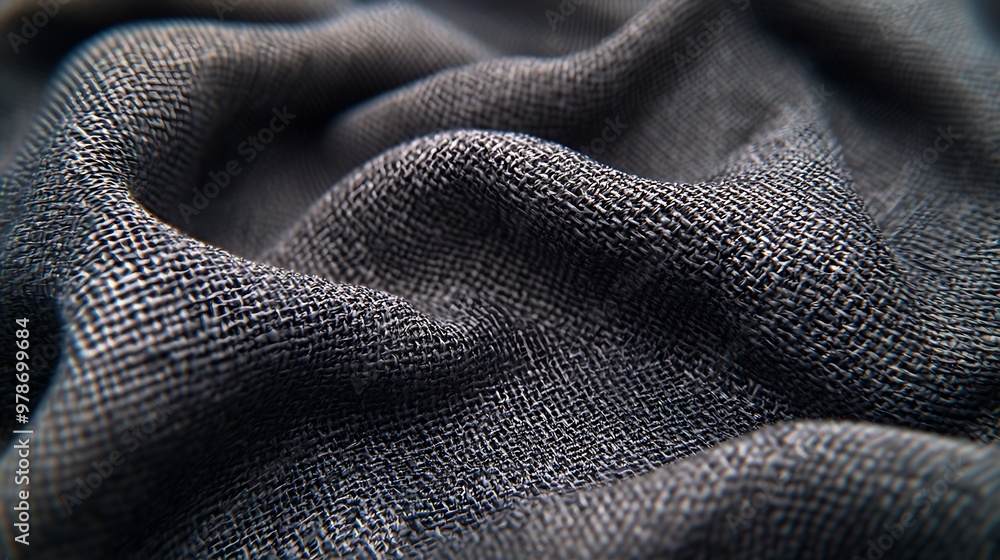 Poster Gray Cloth Texture Pattern : Generative AI