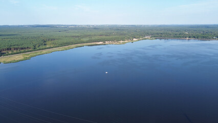 Calm Lake with Clear Sky Reflection