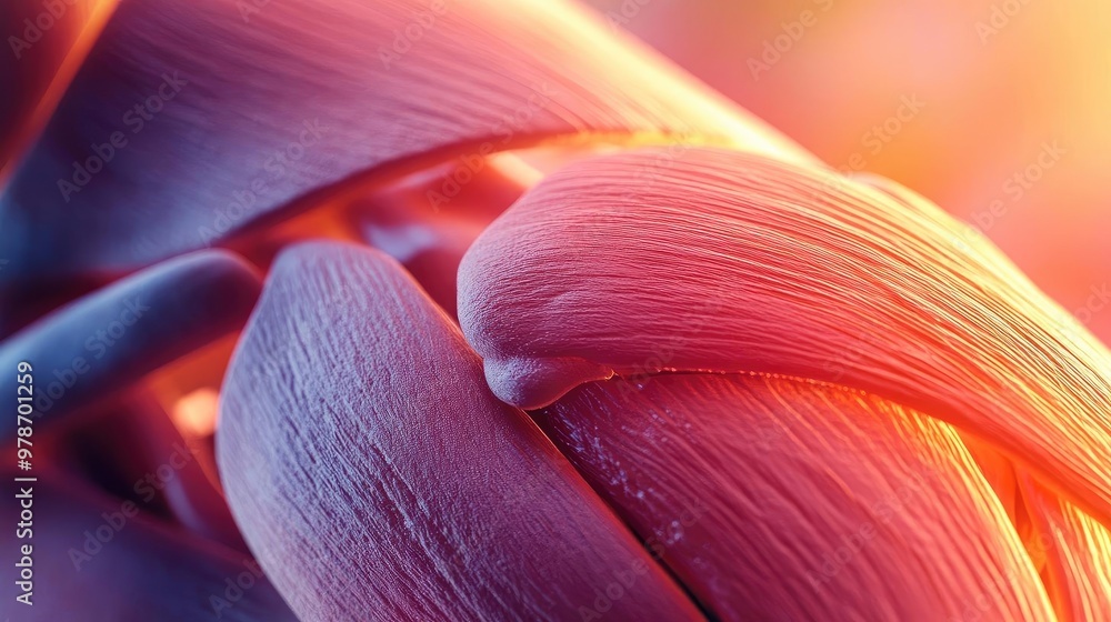 Aufkleber close-up view of intertwined colorful fibers showcasing vibrant textures and intricate patterns in a