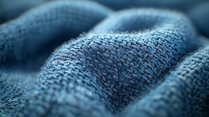 Blue Fabric Texture : Generative AI