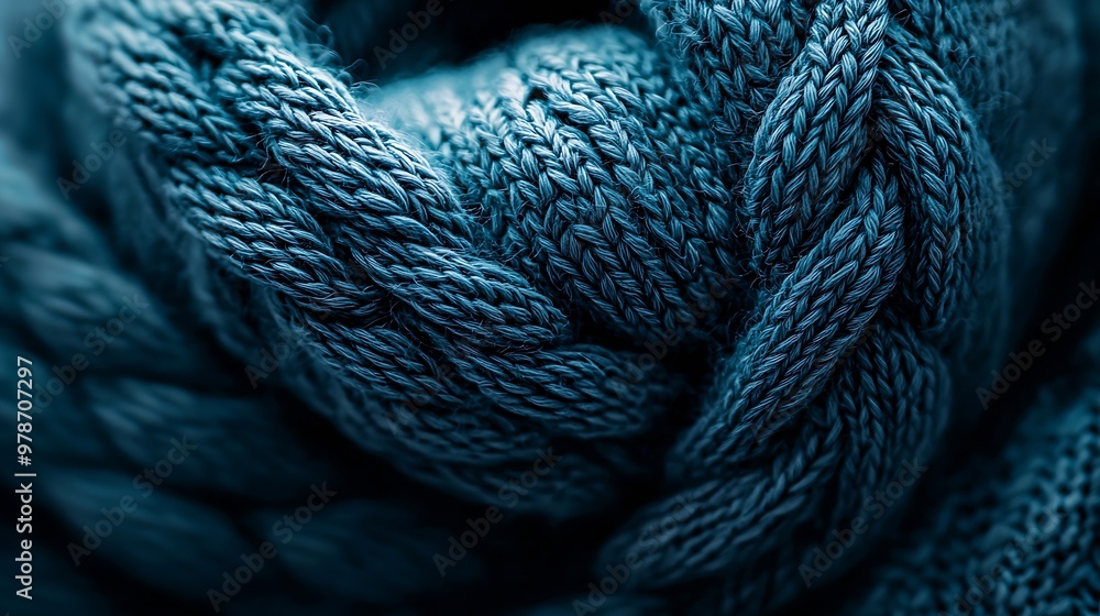 Poster rough knitted fabric texture : generative ai