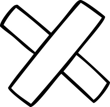 Cross Out Doodle Illustration
