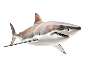 Fototapeta premium shark isolated on white background. Generative AI Illustration PNG background