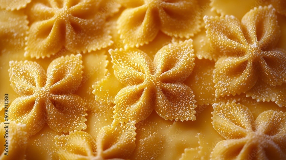 Poster pasta texture top view : generative ai