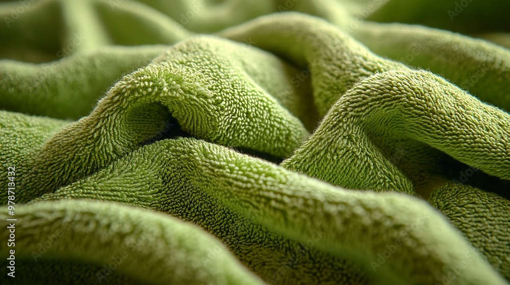 Poster green towel background texture : generative ai