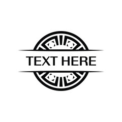 Abstract star-like emblem badge template with sharp accents