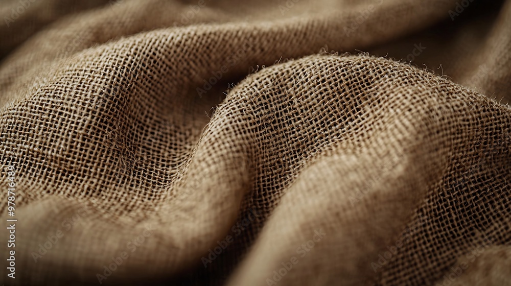 Poster burlap fabric texture : generative ai