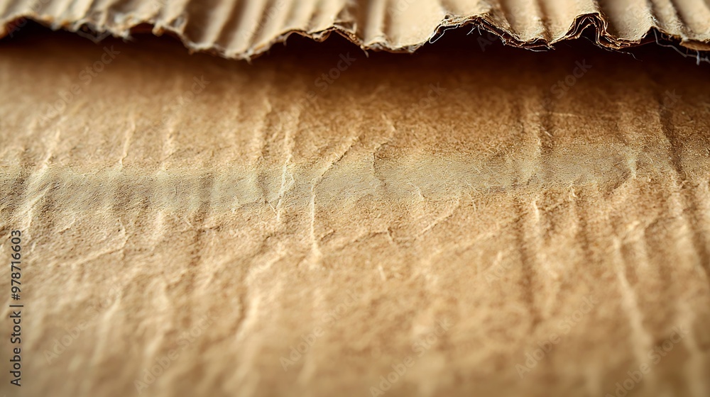 Poster corrugated cardboard top view : generative ai