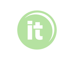 IT sport emblem or team logotype. Ball logo with a combination of Initial letter I and T for balls shop, sports company, training, club badge.