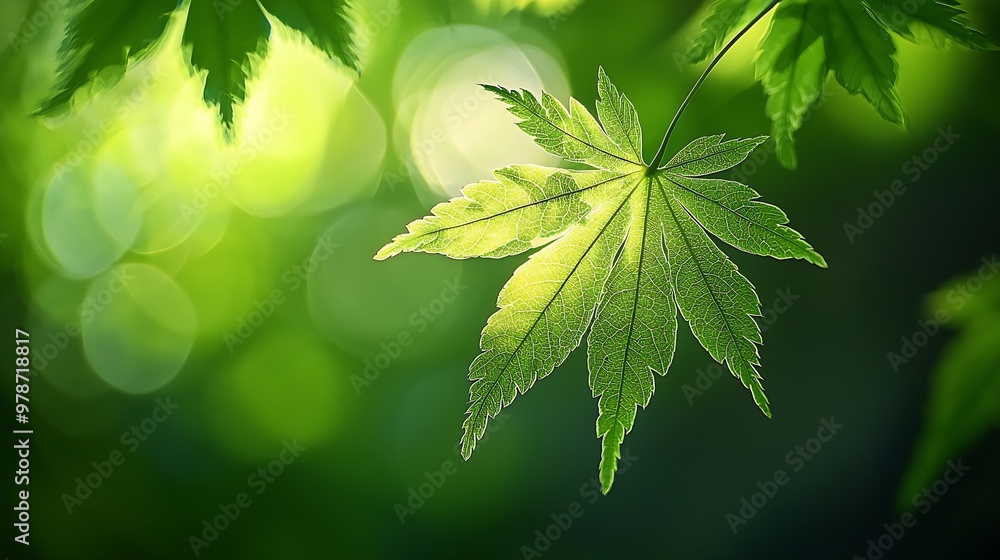 Poster maple tree leaf : generative ai