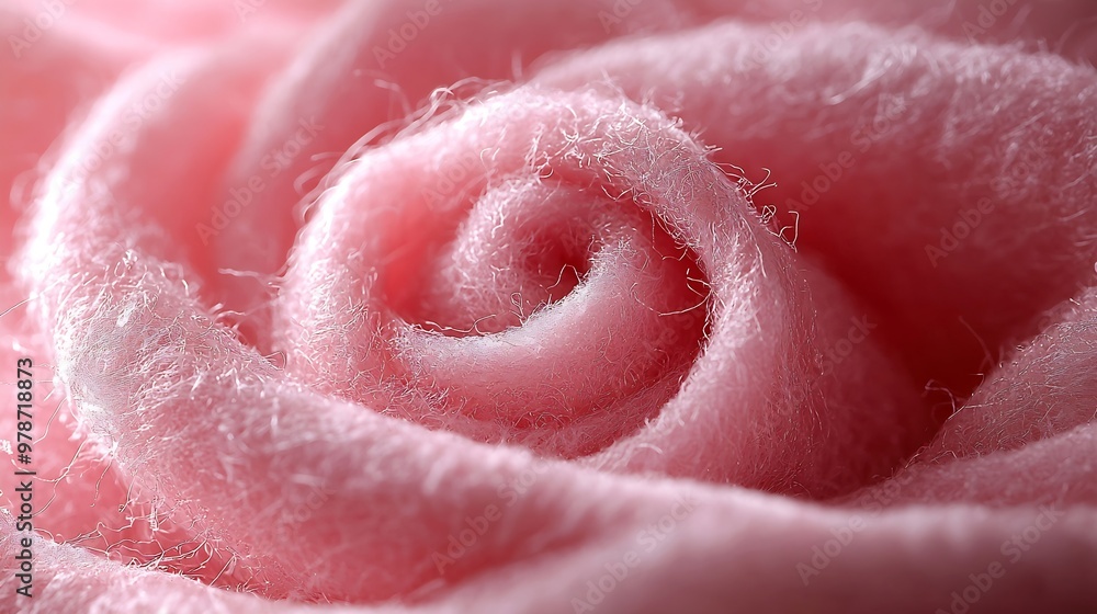 Poster Rose Shaped Cotton Wool Texture Background Pattern : Generative AI