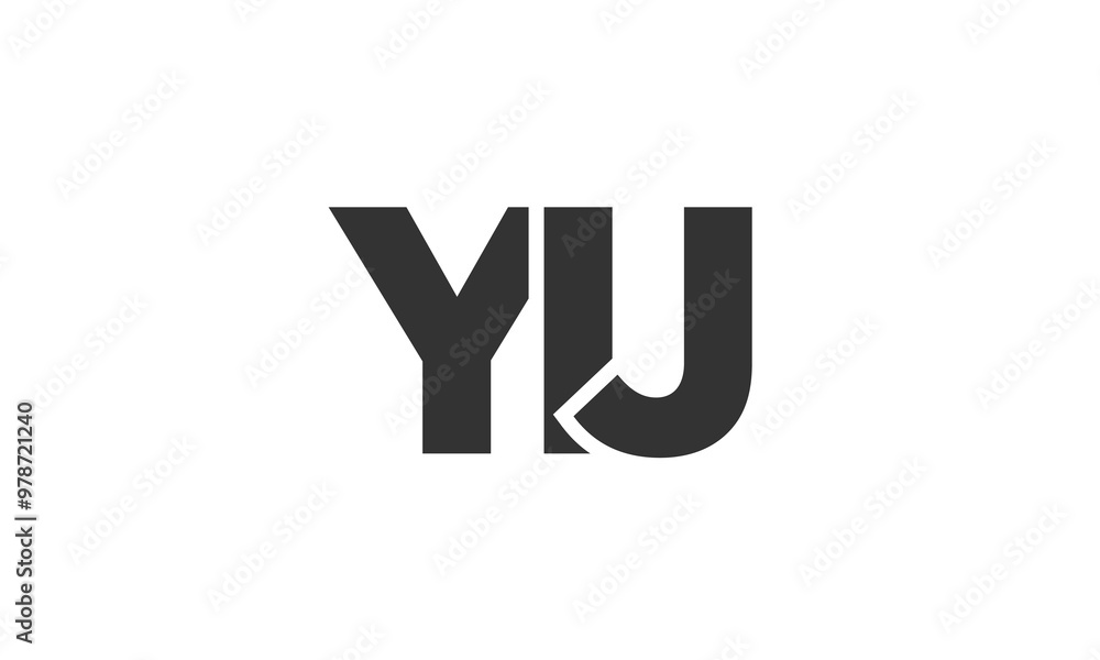 Poster yij logo design template with strong and modern bold text. initial based vector logotype featuring s